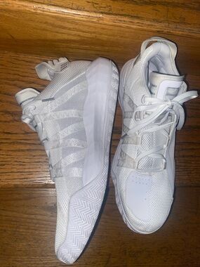 adidas All-White Athletic Sneakers